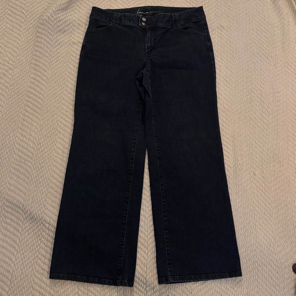 Lane Bryant Women's Dark Blue Flare Jeans